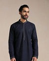 Midnight Blue Sequined Kurta Set image number 0